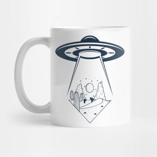 Desert UFO Navy Mug